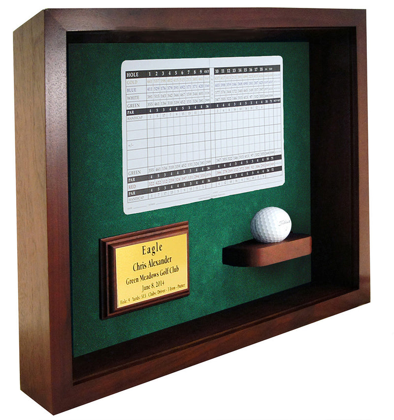Eureka Golf: Ball & Scorecard Shadow Box Display
