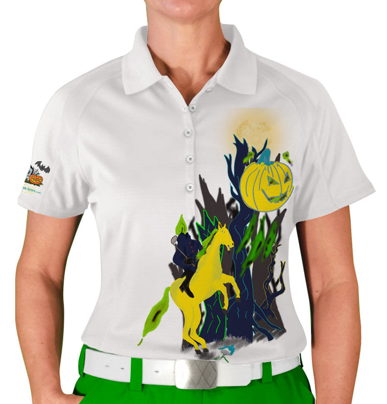 Golf Knickers: Women's Halloween Golf Shirt - Headless Horseman