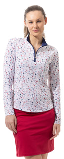 SanSoleil: Ladies UPF 50 SolCool Long Sleeve Zip Mock - 900463