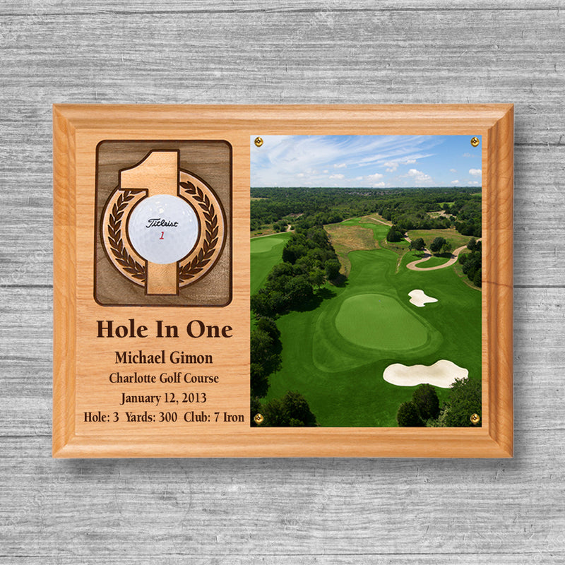 Eureka Golf: Hole In One Ball and Photo/Scorecard Plaque - Horizontal