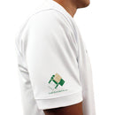 Golf Knickers: Mens Argyle Utopia Golf Shirt - HHHH: Dark Green/Khaki/White Clothing