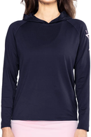 Golftini: Women's Martini Hoodie - Navy/Rose Pink
