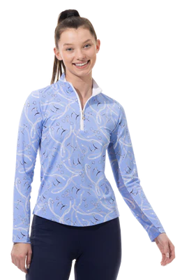 SanSoleil: Ladies Soltek Lux Long Sleeve Mock - 900621