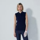 Daily Sports: Women's Madelene Cable Knit Sleeveless Polo Shirt- Dark Navy