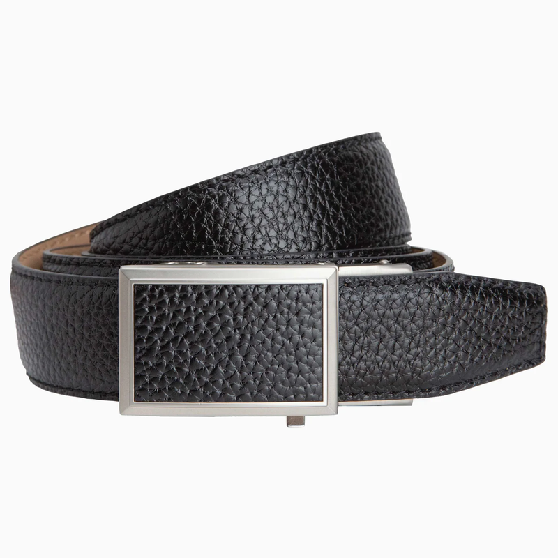 Nexbelt: Men's 1.38" Go-In Pebble Grain 2.0 Belt - Pitch Black