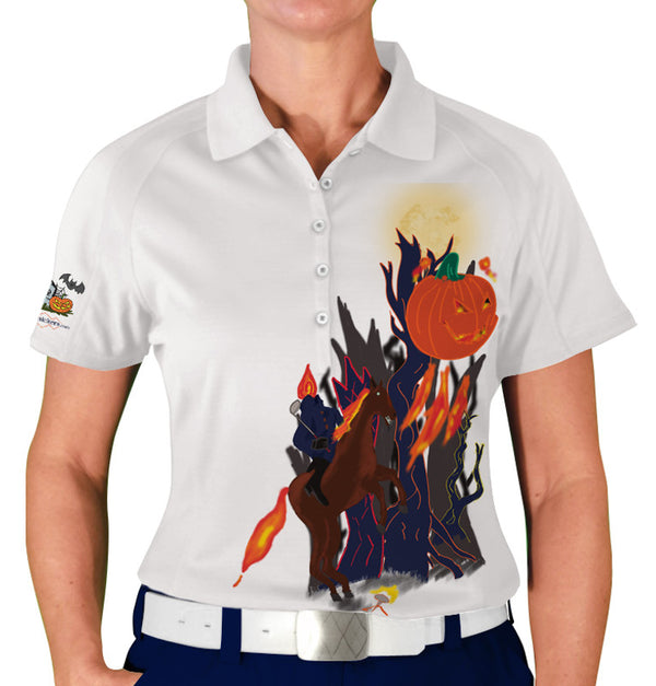 Golf Knickers: Women's Halloween Golf Shirt - Headless Horseman