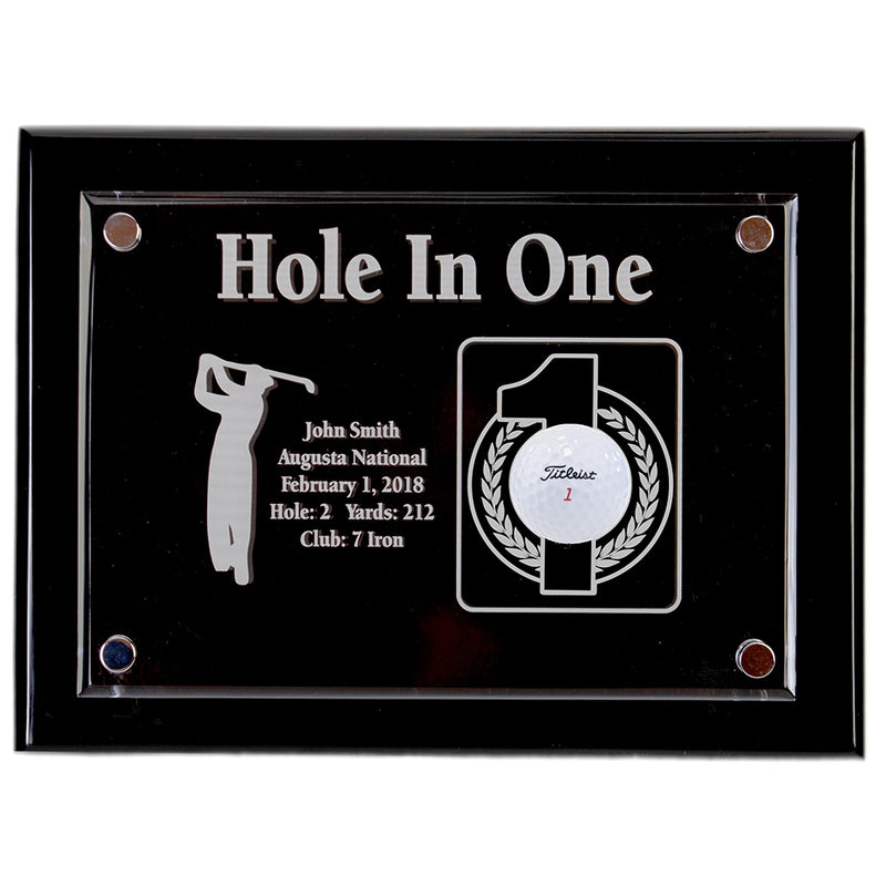 Eureka Golf: Hole-In-One 9x12 Floating Acrylic Plaque