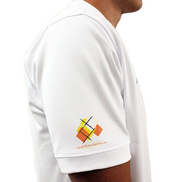 Golf Knickers: Mens Argyle Utopia Golf Shirt - TTT: Yellow/Orange/White