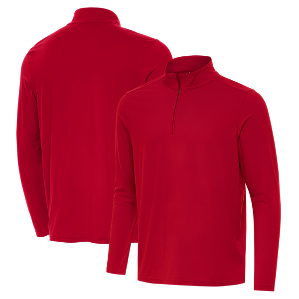 Antigua: Men's Essentials Intent 1/4 Zip Pullover - Dark Red 105640