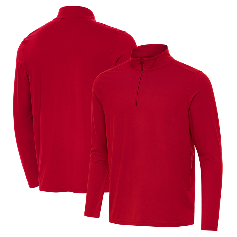 Antigua: Men's Essentials Intent 1/4 Zip Pullover - Dark Red 105640