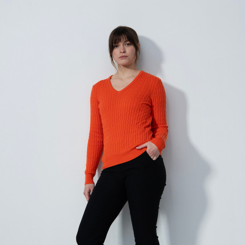 Daily Sports: Women's Madelene V-Neck Pullover - Orange