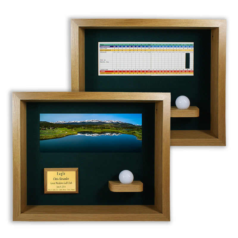 Eureka Golf: Ball & Scorecard Shadow Box Display