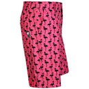 Tattoo Golf: Men's Black Bird Cool-Stretch Golf Shorts - Pink