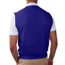 Golf Knickers: Men's Argyle Sweater Vest - Royal/Red/Black Clothing