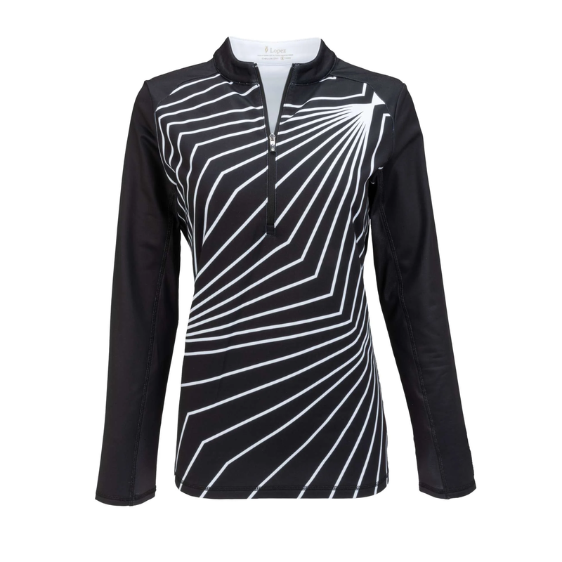 Nancy Lopez Golf: Women's 1/4 Zip Pullover - Fractal Blast