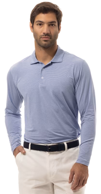 SanSoleil: Men's Soltek Ice Long Sleeve Heather Polo - 900837M