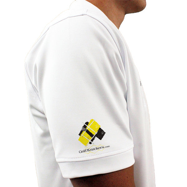 Golf Knickers: Mens Argyle Utopia Golf Shirt - I: Black/Yellow