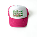 Sassy Caddy: Ladies Golf Trucker Hat - Birdies, Bogeys, and Brunch Pink