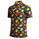 Tattoo Golf:  Men's Cool-Stretch Performance Golf Shirt - Glazed & Confused (Multicolor)