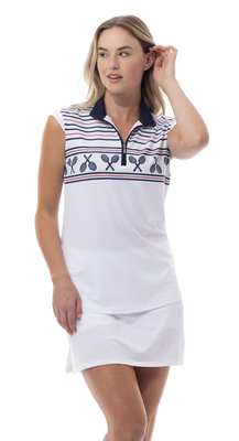 SanSoleil: Ladies UPF 50 SolCool Sleeveless Mock - 900471