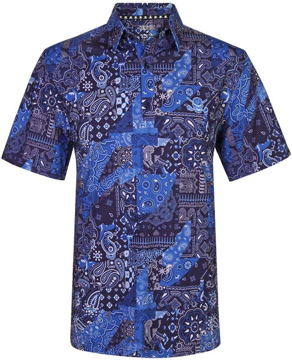 Tattoo Golf: Men's Hustler Cool-Stretch Golf Shirt - Blue Clothing