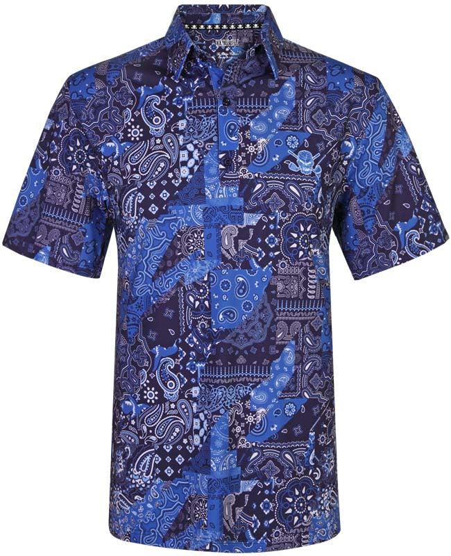 Tattoo Golf: Men's Hustler Cool-Stretch Golf Shirt - Blue