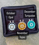 Blingo Ball Markers: Genuine Crystal Birthstone Ball Marker with Hat Clip