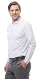 SanSoleil: Men's UPF 50 SolAir Cool Print Long Sleeve Polo - 900841P