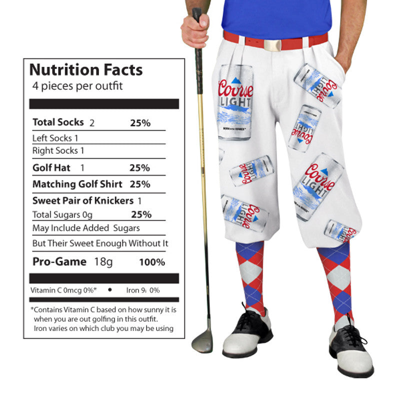 Golf Knickers: Mens Sknickers Knickers Outfit - Course Light Beverage