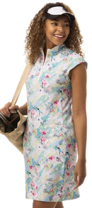 SanSoleil: Ladies UPF 50 SolStyle Cool Sleeveless Zip Mock Dress - 900722C Clothing