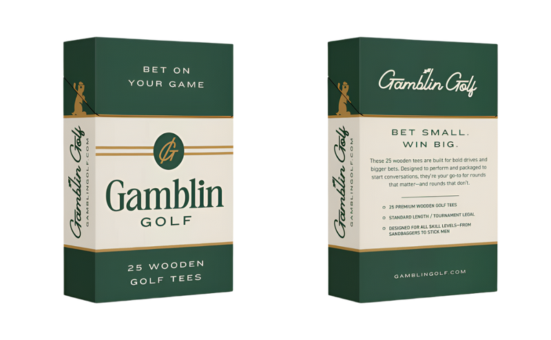 Gamblin Golf Premium Wooden Tees – 25 Pack