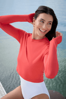 BloqUV: Women's UPF 50 Everyday Crop Top (4015) - Lava Red Clothing