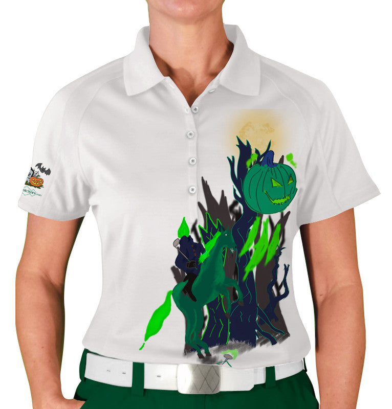 Golf Knickers: Women's Halloween Golf Shirt - Headless Horseman