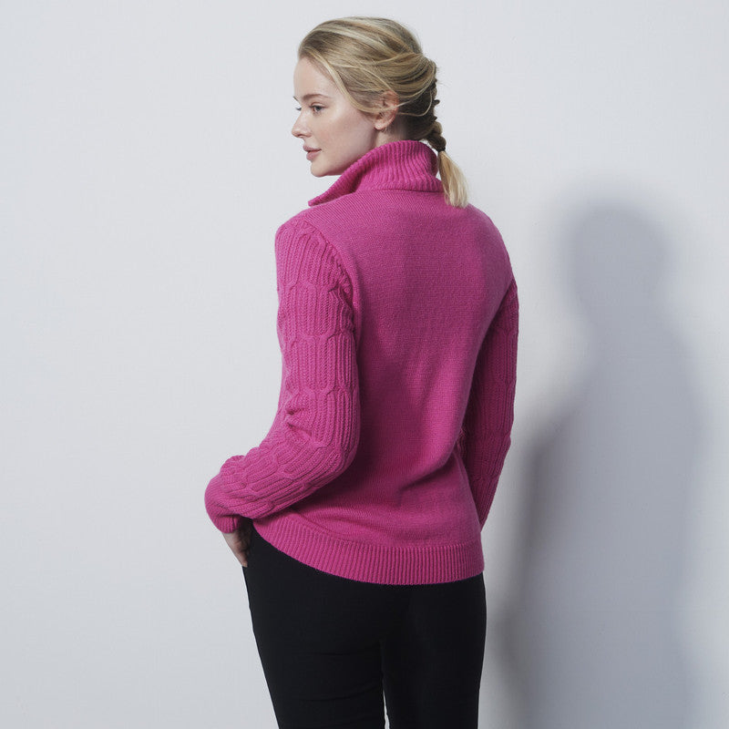 Daily Sports: Women's Olivet Cable Knit Pullover Unlined - Tulip Pink