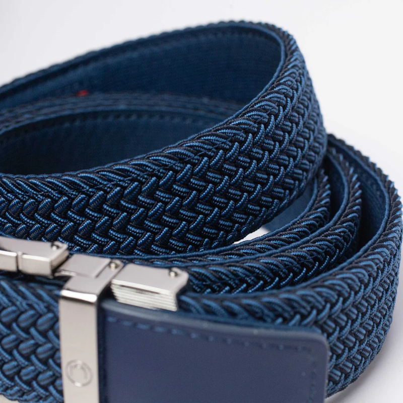 Nexbelt: Men's Braided Golf Ratchet Belt 1.38" [35mm] - Navy Cord