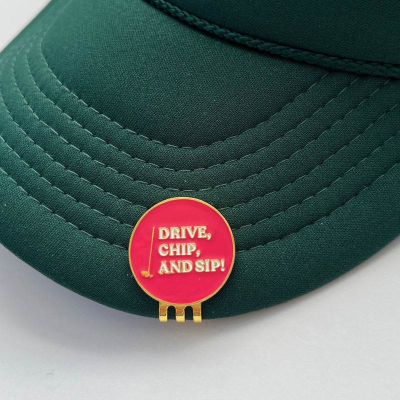 Sassy Caddy: Golf Ball Markers - Drive, Chip & Sip