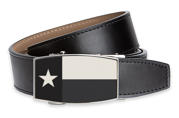 Nexbelt: Men's Texas Flag Dress Belt - Black Aston Black