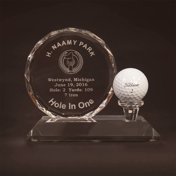 Eureka Golf: Hole in One Trophy Crystal Gem Cut