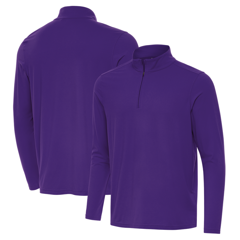 Antigua: Men's Essentials Intent 1/4 Zip Pullover -Dark Purple 105640