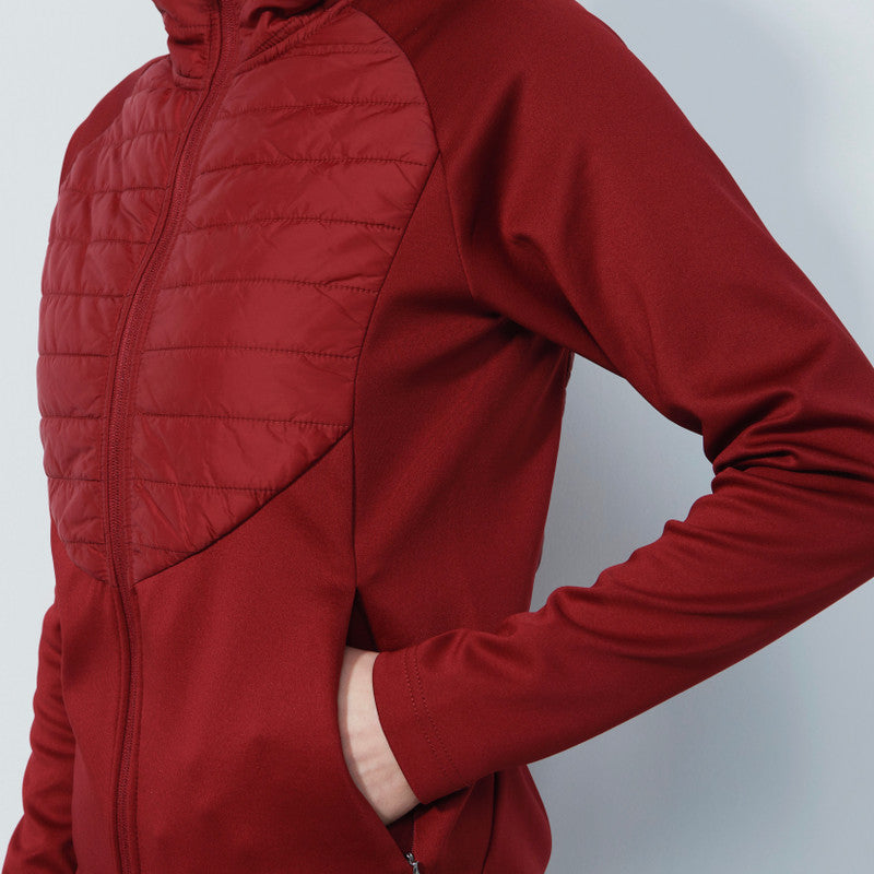 Daily Sports: Women's Allos Hybrid Jacket - Umbria Red