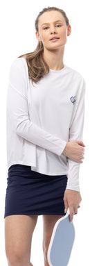 SanSoleil: Ladies Sunglow Relaxed Drop-Tail Tee - 900479
