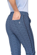Golftini: Women's Pull-On Stretch Ankle Pant - Blue Swirl