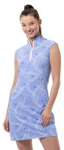 SanSoleil: Ladies UPF 50 SolStyle Cool ICE Sleeveless Zip Mock Dress - 900722I Clothing