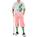 Golf Knickers: Mens Argyle Utopia Golf Shirt - 6Y: Pink/Lime Clothing