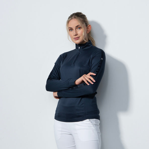 Daily Sports: Women's Anna Long Sleeve Half Neck Top - Dark Navy