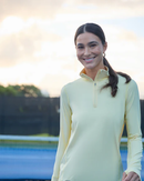 BloqUV: Women's UPF 50 Relaxed Mock Zip Top (3002) - Lemon Yellow