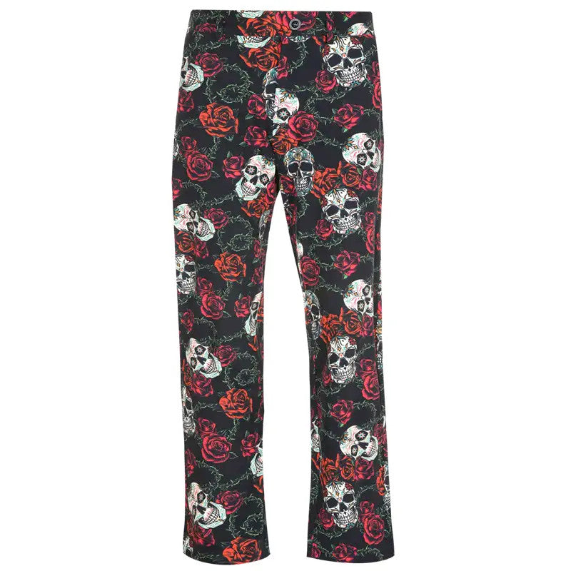 Tattoo Golf: Men's Performance Cool-Stretch Golf Pants - Sugar Skull