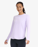 BloqUV: Women's UPF 50 Relaxed Scalloped Top (2015) - Lavender Clothing