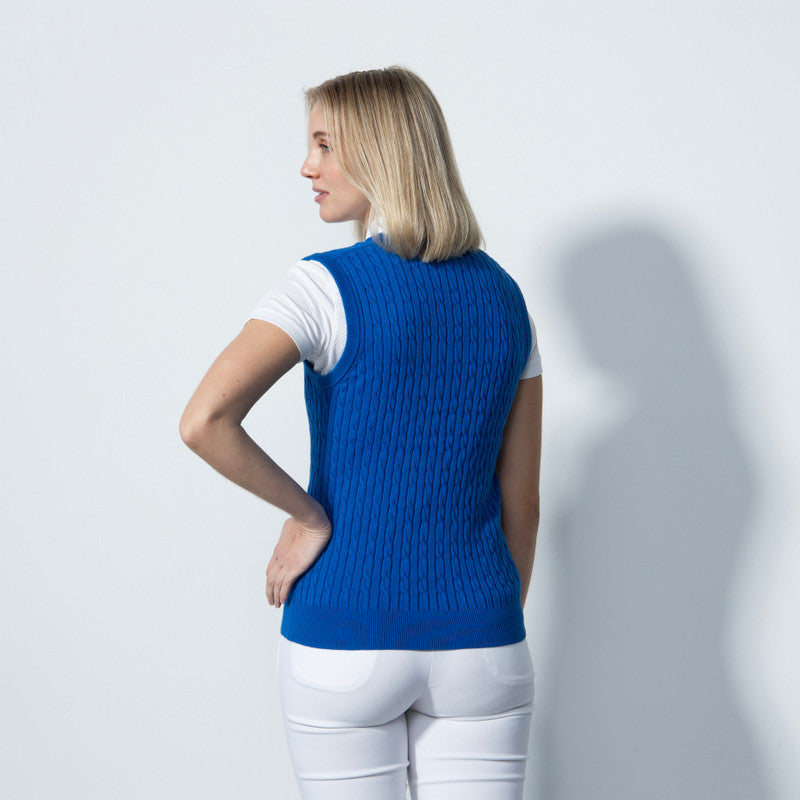 Daily Sports: Women's Madelene V-Neck Sweater Vest - Cosmic Blue