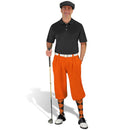 Golf Knickers: Men's Classic Golf Outfit - Orange & Black